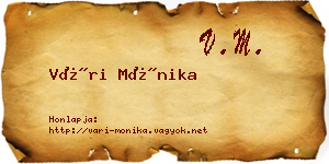 Vári Mónika névjegykártya